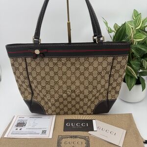 Gucci Mayfair Sherry Line Tote Excellent Condition with COA